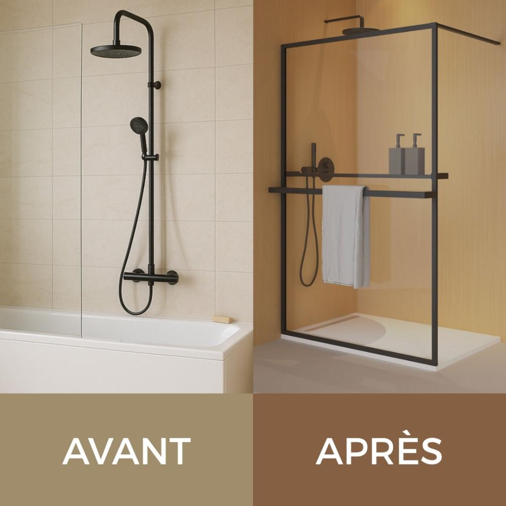 transformer une baignoire en douche tarif