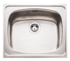 E-60 évier 1 cuve inox poli