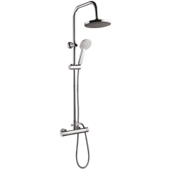 Essemika colonne de douche chromée avec thermostatique