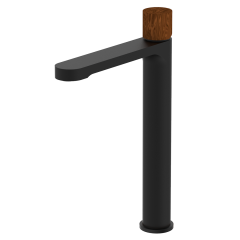 Essenera mitigeur lavabo haut noir et bois