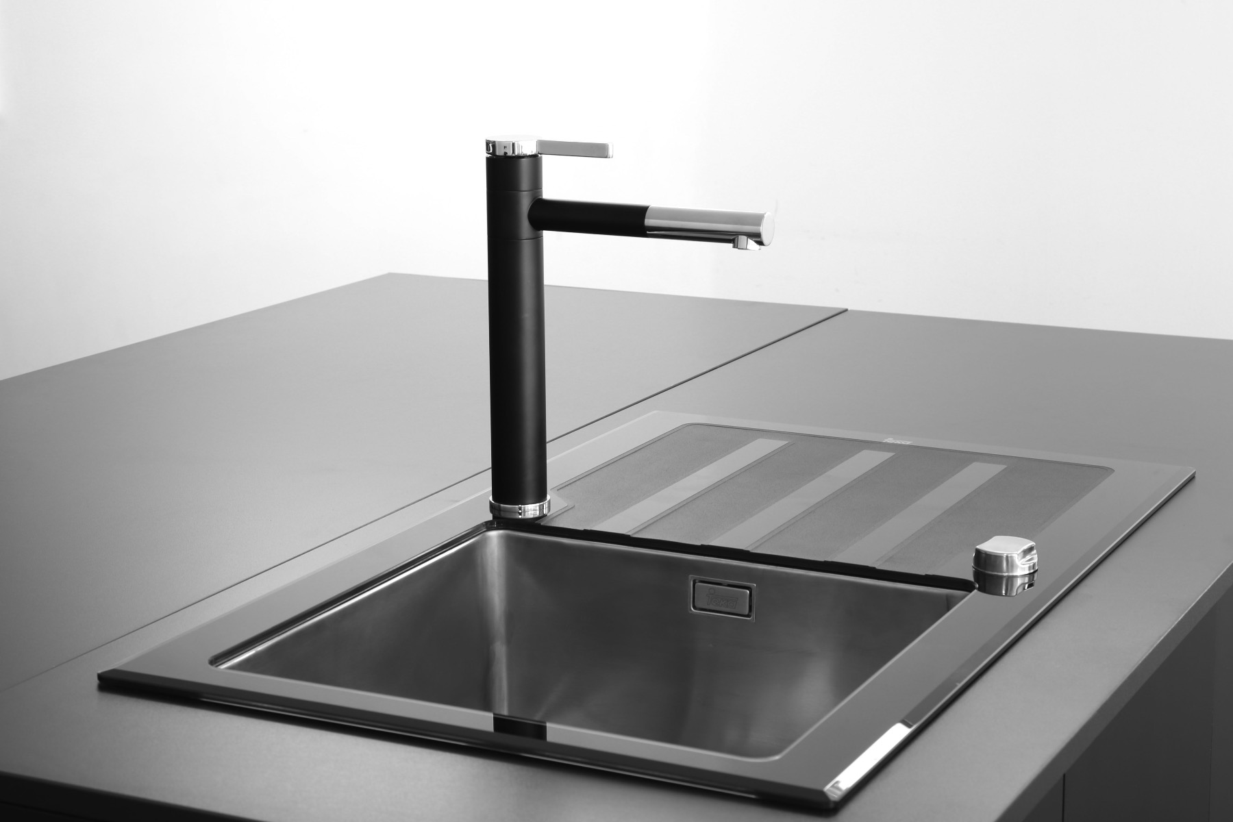 Robinet D'évier Tactile Noir - Inox - DQOK - NEUF