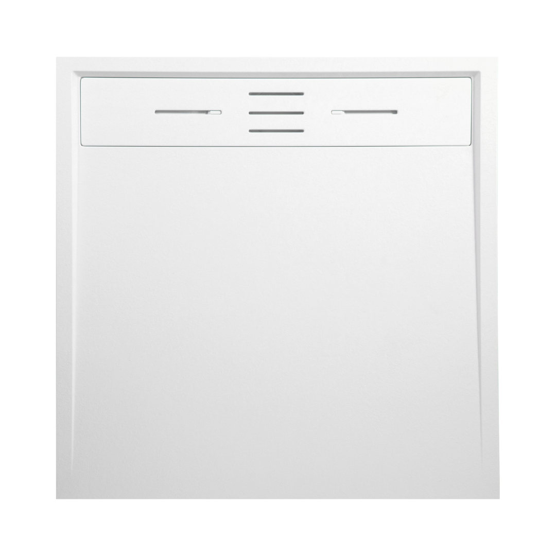 Receveur Résine 80 x 80 Façon Ardoise Blanc