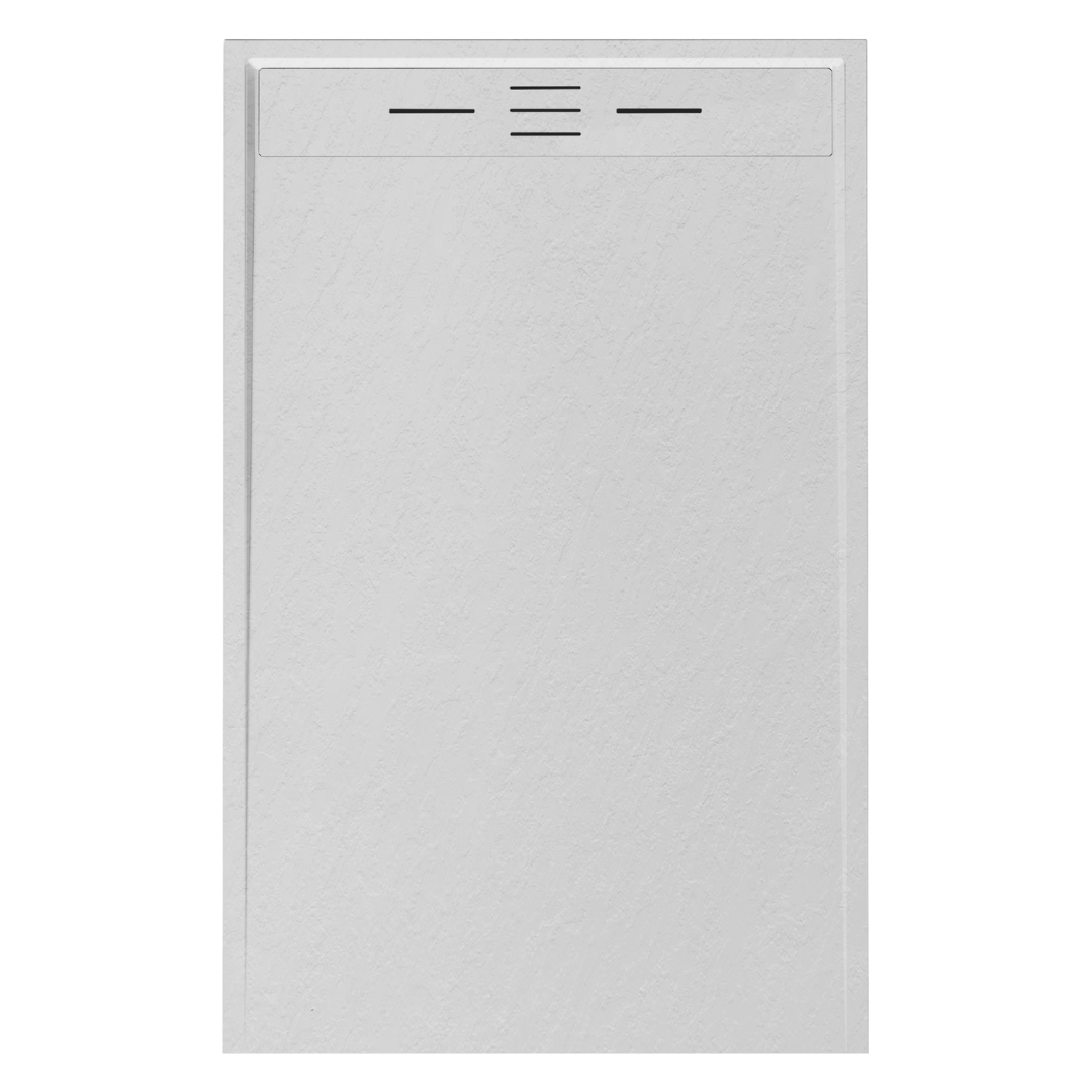 Receveur Résine 140 x 90 Façon Ardoise Blanc