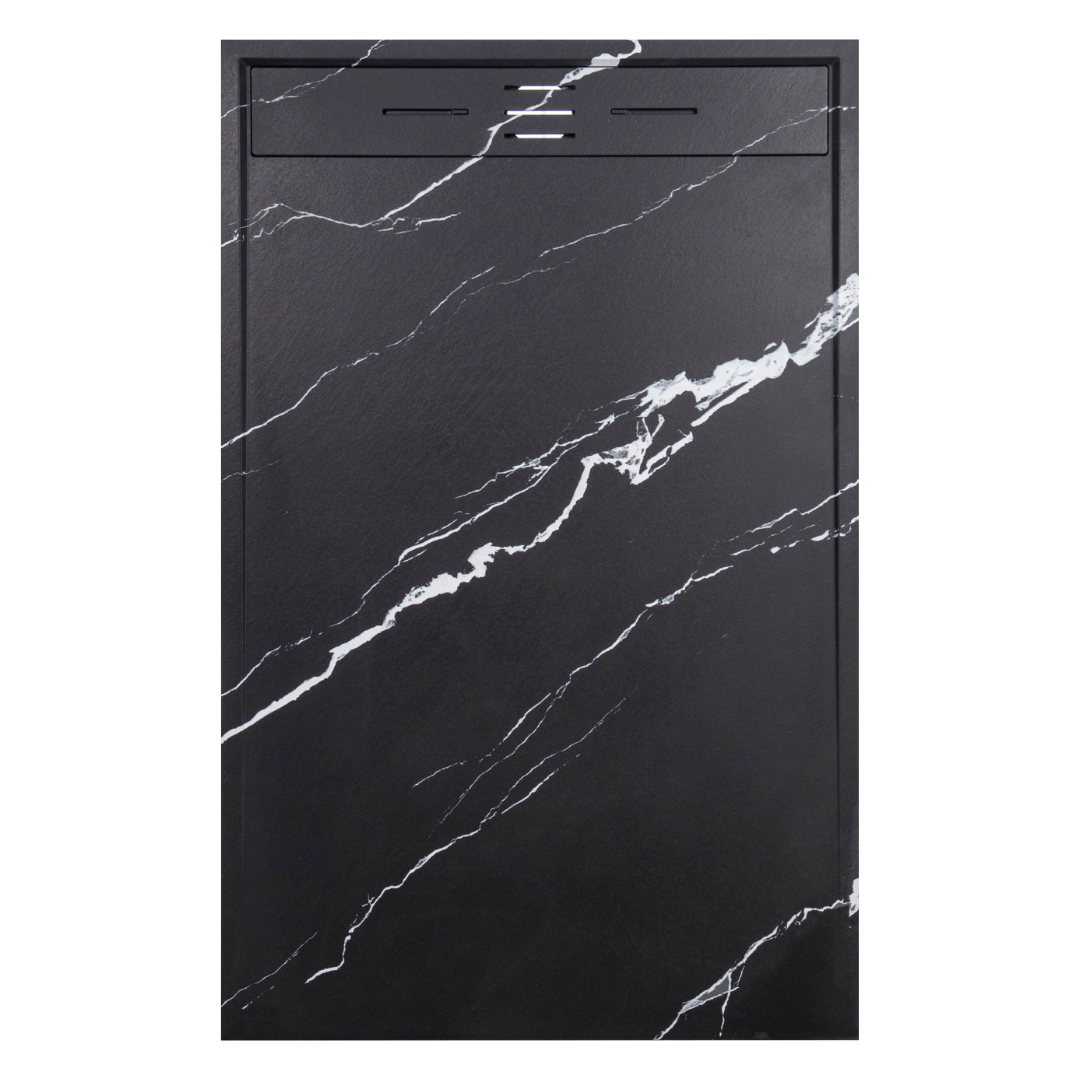 Receveur Résine 140 x 90 Façon Ardoise Marbre Noir