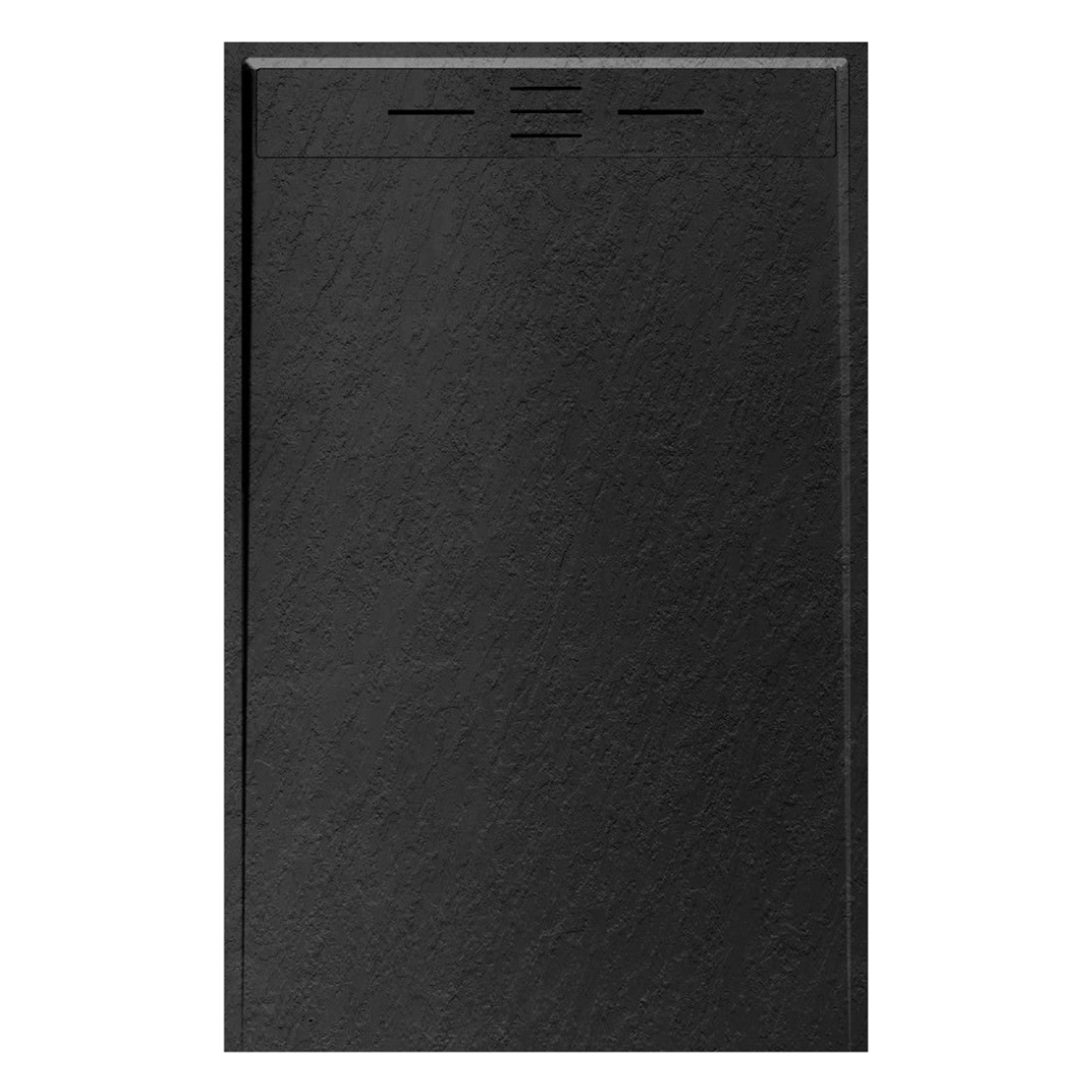 Receveur Résine 120 x 90 Façon Ardoise Noir