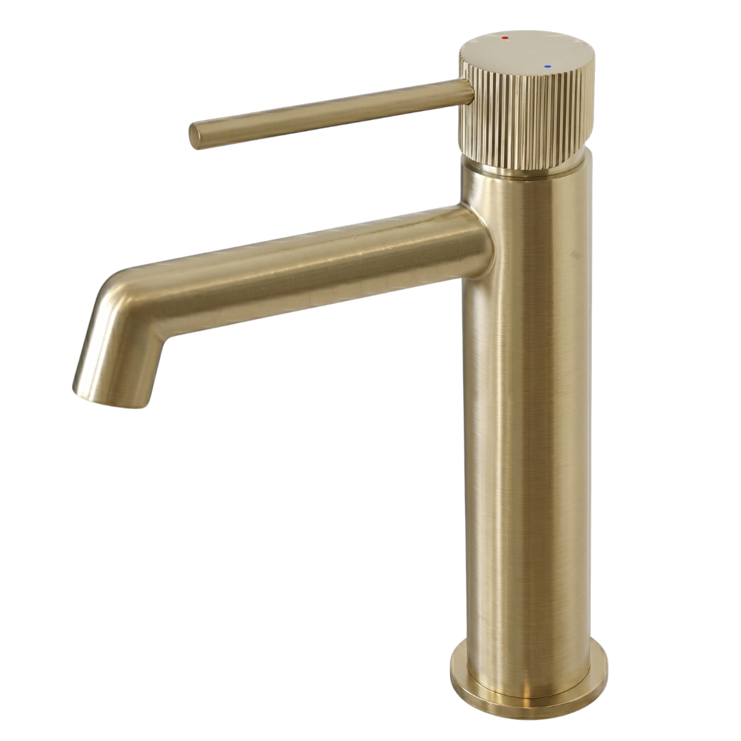 Esseline mitigeur lavabo bas or brossé