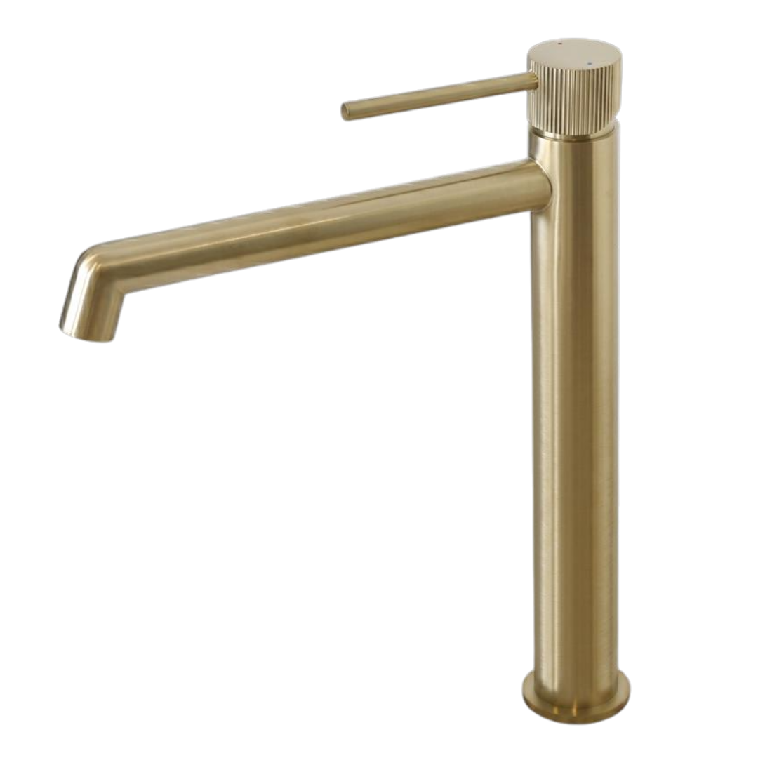 Esseline mitigeur lavabo haut or brossé
