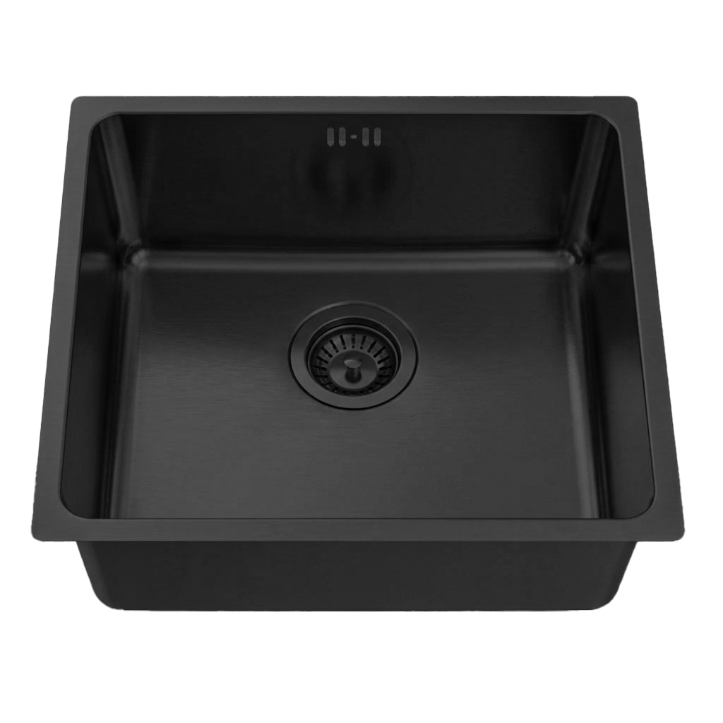 Essenox évier 1 cuve seule 49x44 en inox noir