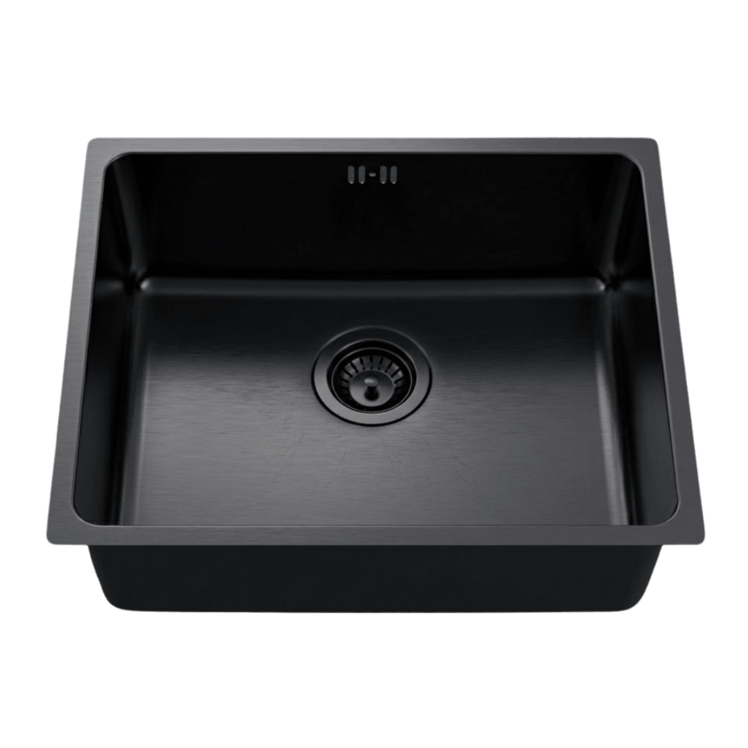 Inoxa évier 1 cuve seule 54x44 en inox noir