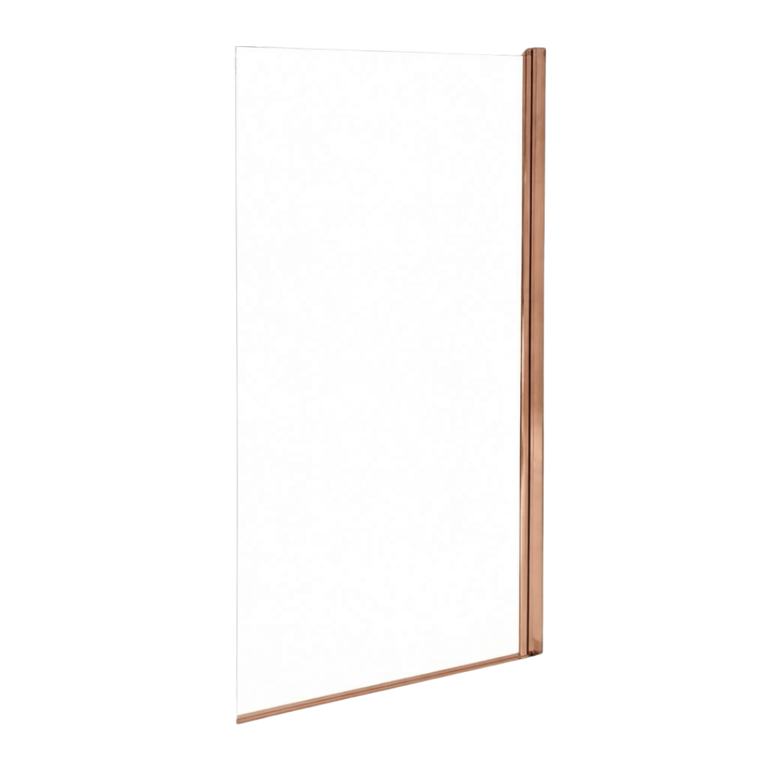 Pare-Baignoire pivotant verre anticalcaire et aluminium 80 x 140 Cuivre brossé