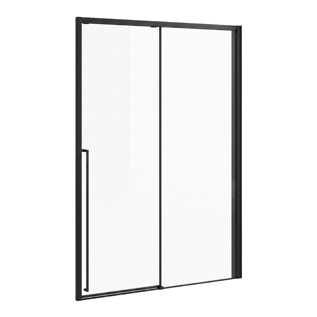 Porte de douche coulissante 140 x 200 Métal Noire