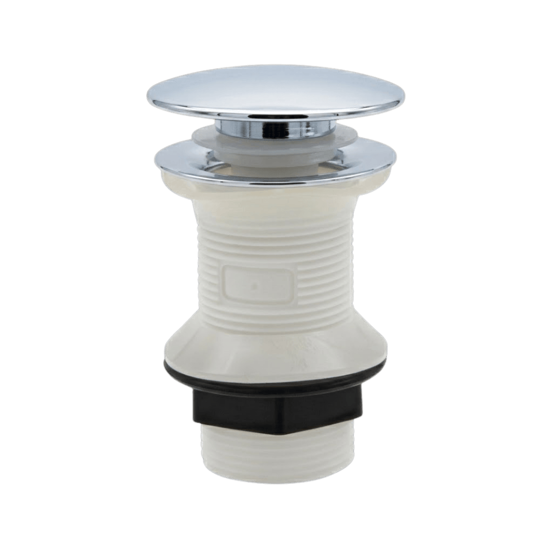 Vidage métal pop-up rond universel chrome