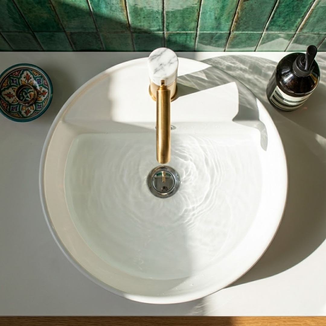 Avec son esprit à la fois vintage et contemporain, le mitigeur de lavabo Manopola a tous les ingrédients pour devenir la future star de votre salle de bain 📸  Ce mitigeur associe l'or brossé au marbre blanc pour un look très design et déco ! ☀️  Il est à la fois disponible en version basse et haute, ainsi que dans 3 autres couleurs : le cuivre, le noir et le gris gun métal 🩶  En + d'être livré avec sa bonde de vidage pop-up ultra pratique, vous pouvez aussi l'installer en 2 minutes chrono grâce à son kit de fixation facile sans outil 🛠️  Le Manopola est aussi à la pointe de la technologie et de l'écologie ! Avec lui, vous pouvez profiter d'un aérateur anticalcaire ainsi que d'un système d'économie d'eau 😍  Retrouvez le dans toutes ses versions, directement sur notre site web 💻  #democratikdesign #essebagno #robinetterie #mitigeur #homedeco #housedecor  #faucet #bathroomdecor #newproduct