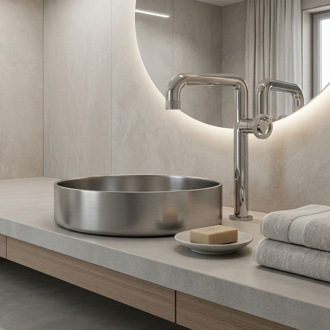 Découvrez le meilleur du style industriel avec la gamme de mitigeurs Factory 🌟   Facile à installer avec son système Essefix (fixation facile sans outil), ce mitigeur possède un aérateur résistant au calcaire qui vous offrira un nettoyage facile ! 🧽  De +, il est disponible en 4 couleurs (chrome, or brossé, gun metal et noir) et 2 tailles pour s'accorder à tous les styles de salles de bain 🌈  #democratikdesign #essebagno #salledebain #robinetterie #mitigeur #bathroomstyle #bathroomdecor