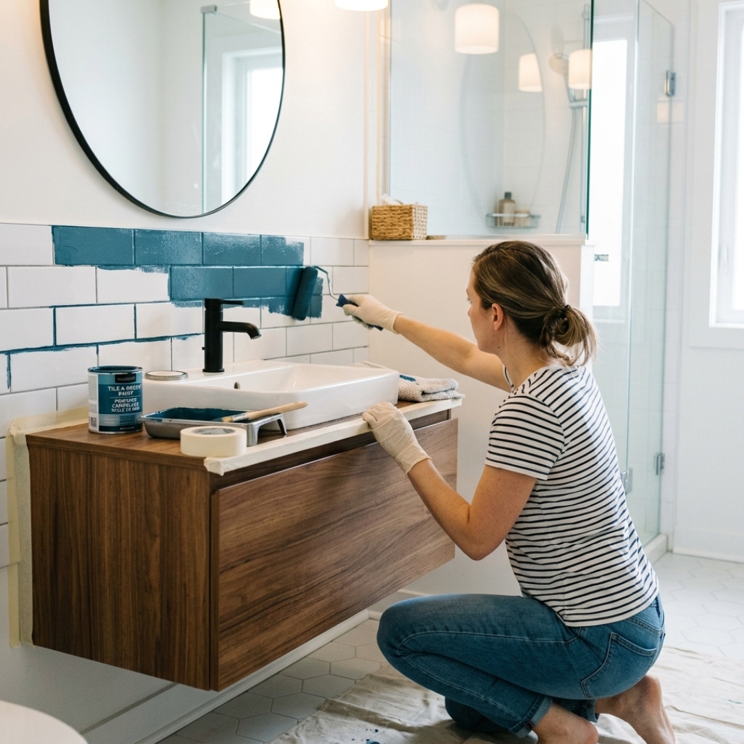 comment peindre carrelage salle de bain