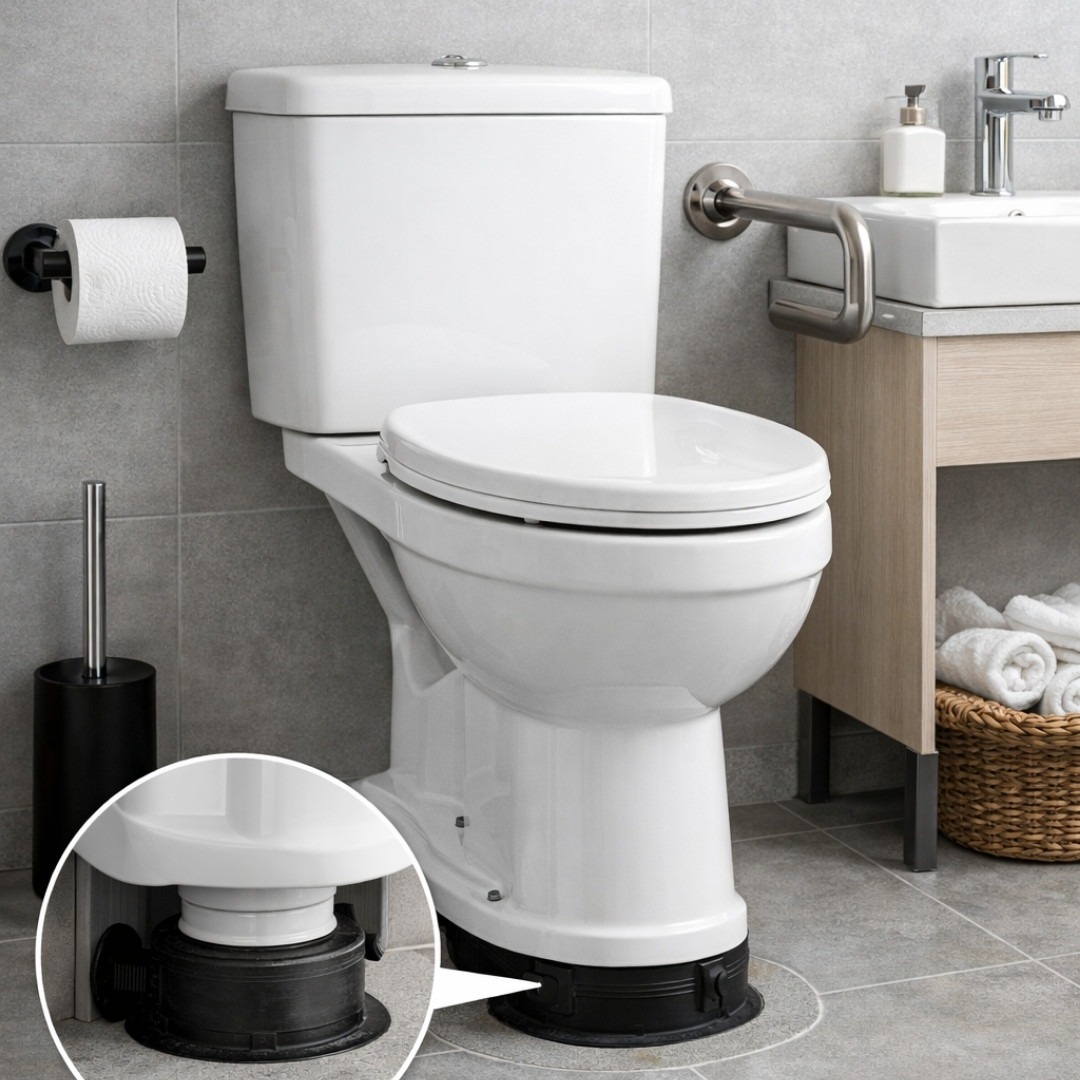 wc sur&eacute;lev&eacute; sortie verticale