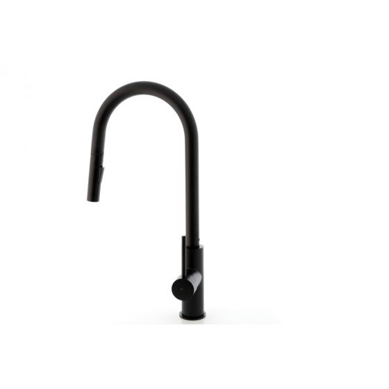 Foga Robinet Mitigeur Evier A Douchette Noir Mat Essebagno